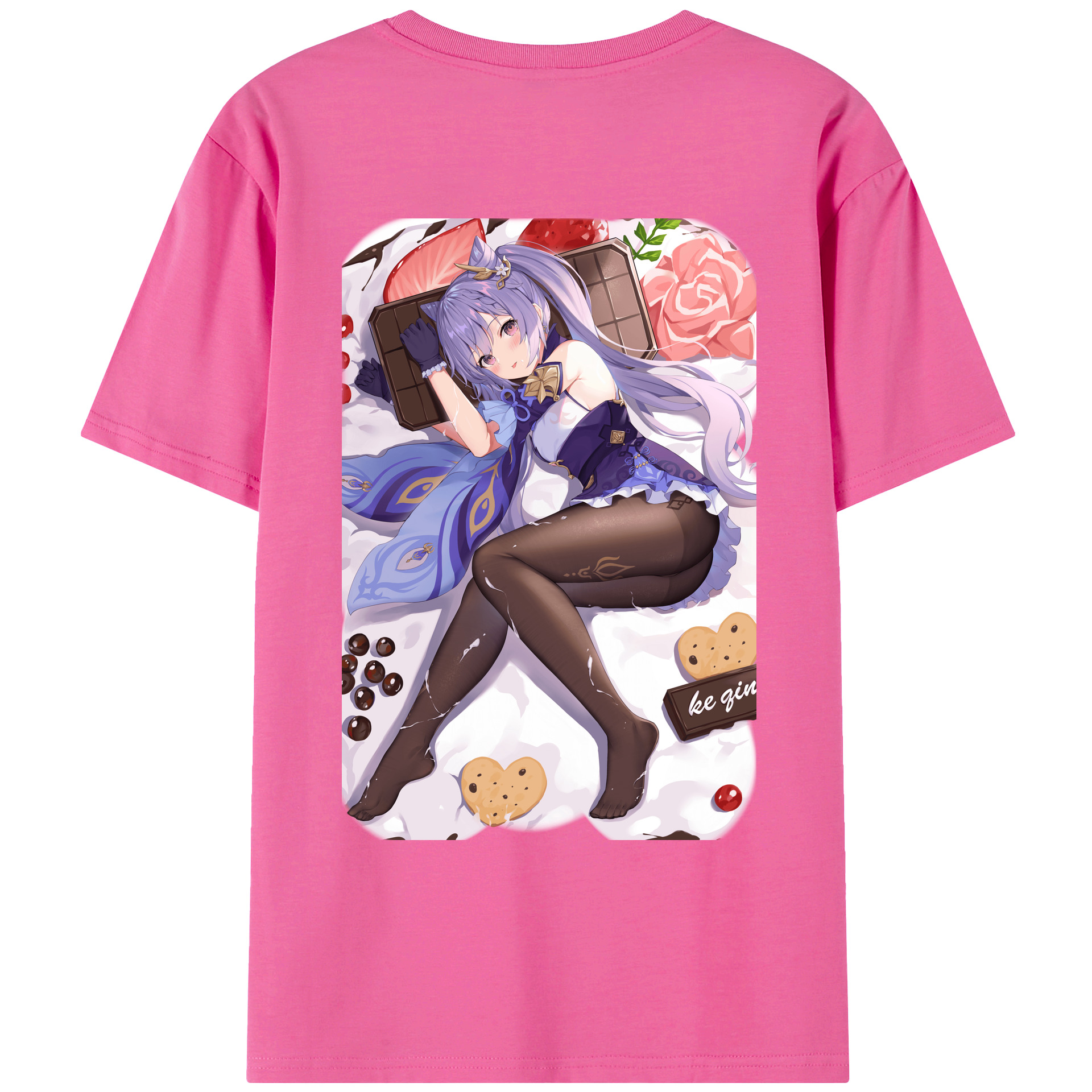 げんし神 刻晴 こくせい genshin Kokusei レディース半袖Tシャツ(バックプリント)